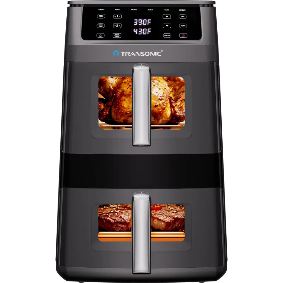 11QT Large Double Air Fryer, family size Dual Basket