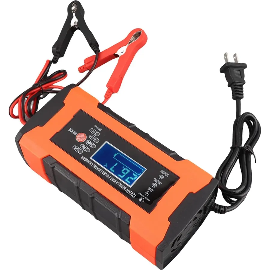 12v 10a 24v 5a Pulse Battery Charger Maintainer with Us Plug for Car Truck Boat Battery Desulfation