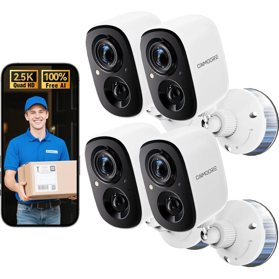 2K Cameras for Home Security, Plug-in Security Camera Outdoor/Indoor w/Color Night Vision&Motion Detection for Baby/Pet/Vehicle Monitor, 5G/2.4GHz Dog Camera w/2-Way Audio/Cloud&SD Card Storage