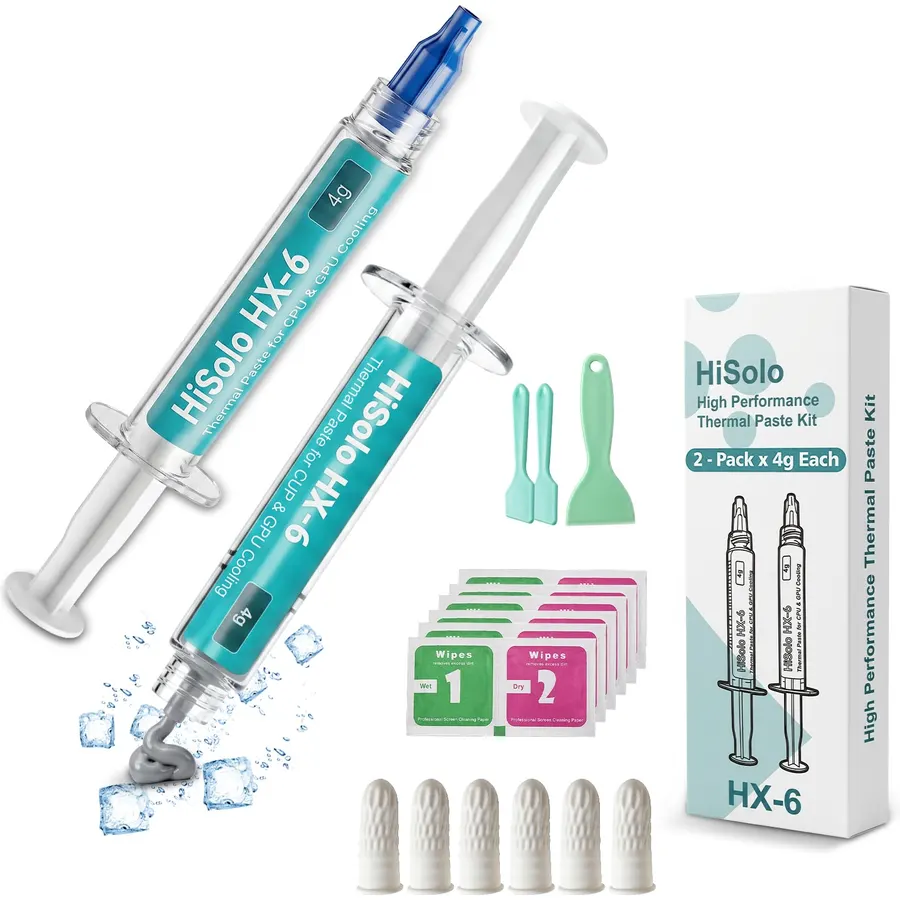 2‑Pack 8g Total (4g Each) 13W/m‑K High‑Grade Thermal Paste Kit