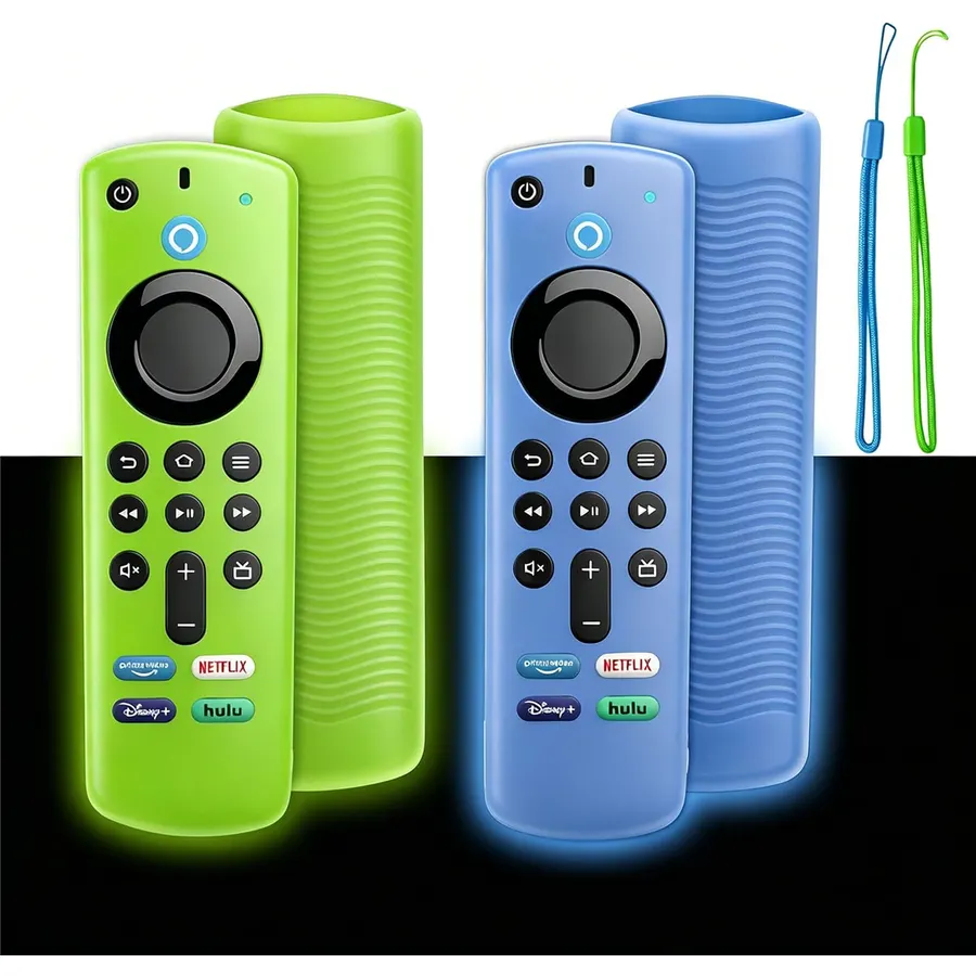 2-Pack Glowing Silicone Remote Cover for Fire TV Stick 3rd Gen