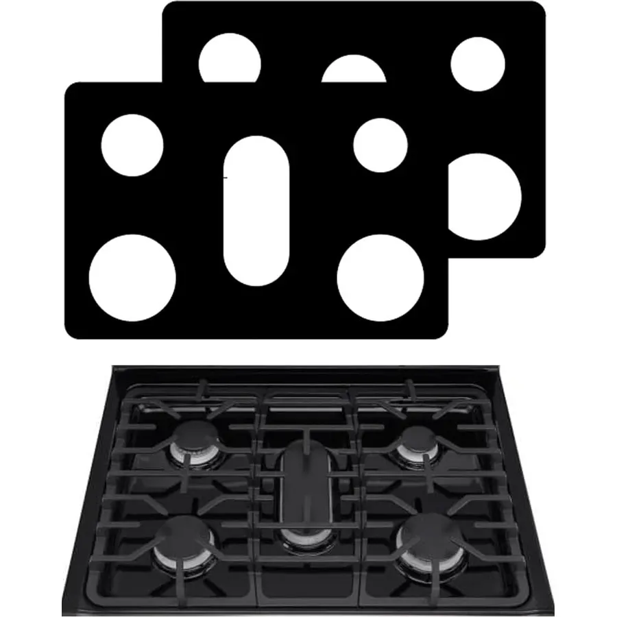 2 PCS Stove Protector liner For 30 Inch LG Gas Range Model LGLDG4315 LRG4115 LRG4113 LDG4313 LRGL5825 LRGL5925 LSGL6335DF 0.3MM Thickness Reusable Stove Burner Covers