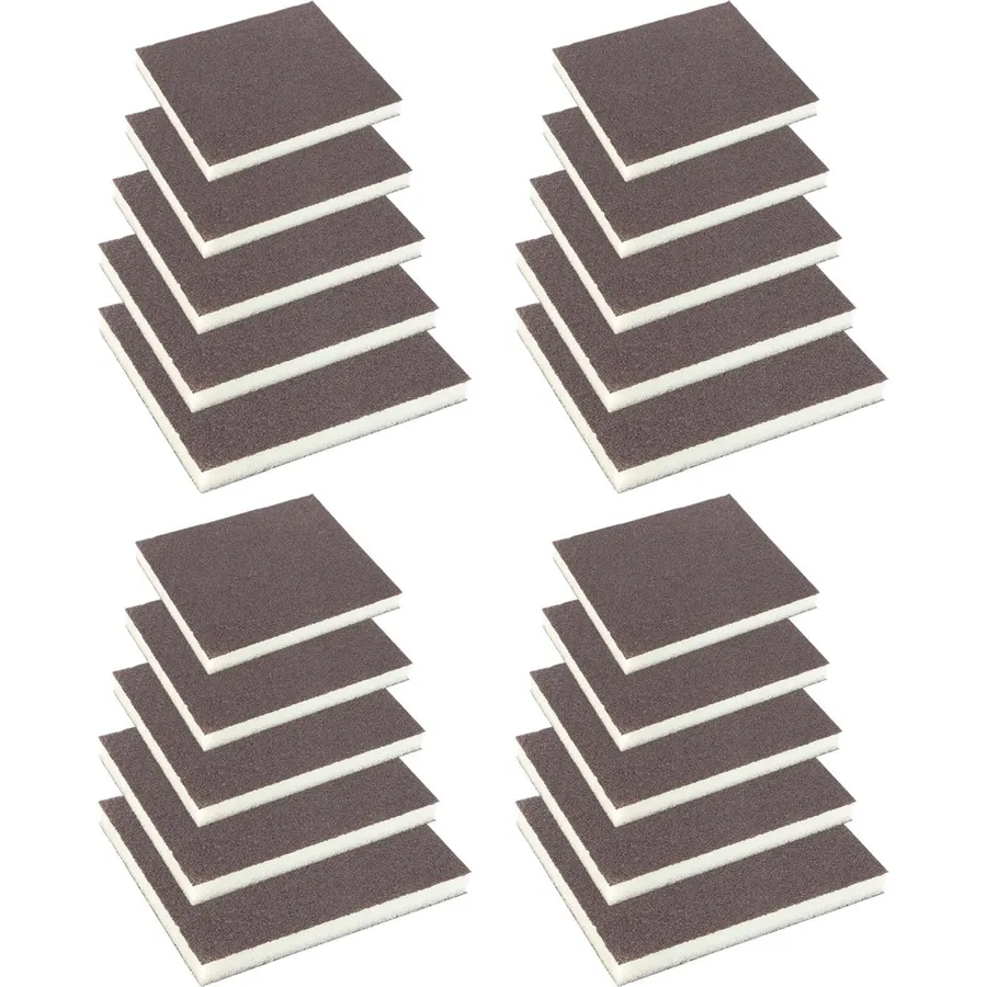 20 Pcs Double-Sided Sanding Sponge Block, 80 to 180 Grits