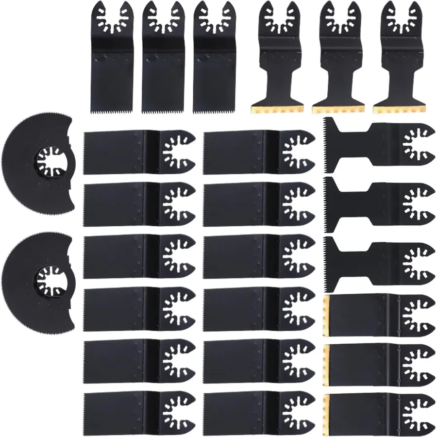 26Pcs Accuracy Cutting Kit Oscillating Saw Blade Combination Including Different Models Fit for Metal, Wood, Plastic