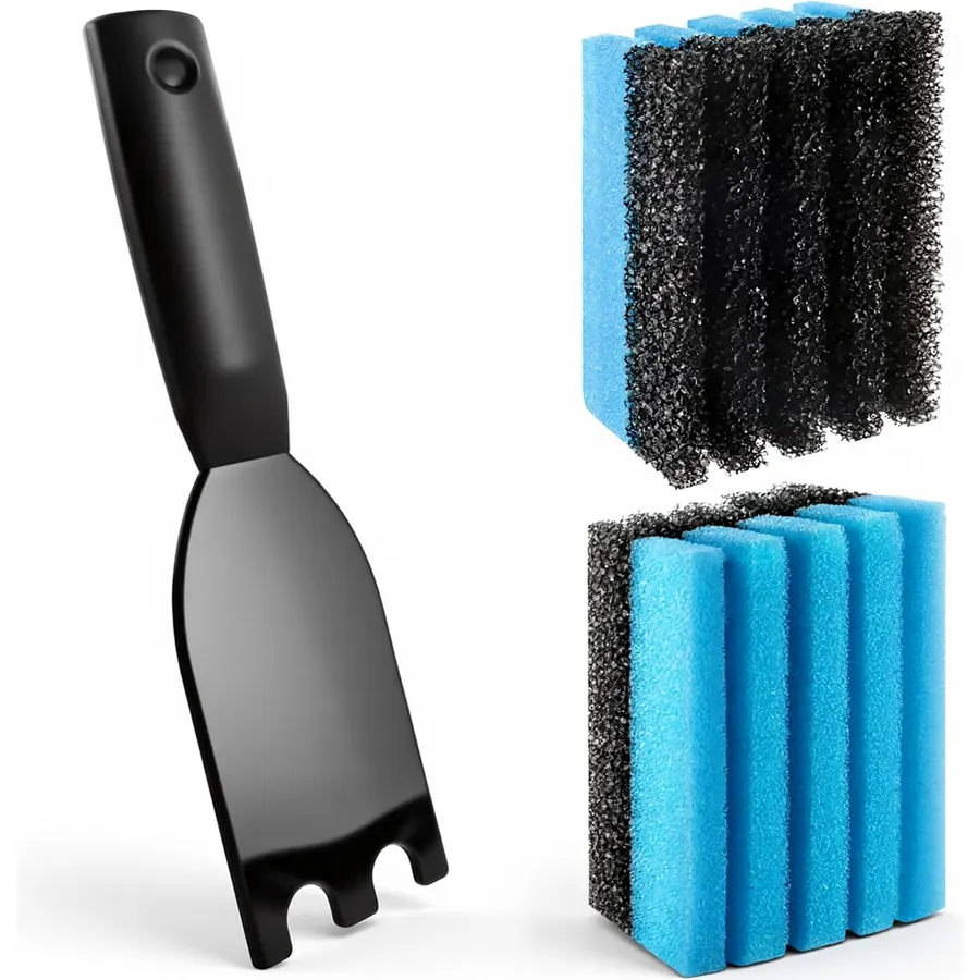 2pack Cleaning Sponges 12207 & 1pack Grill Scraper for George Foreman Grill
