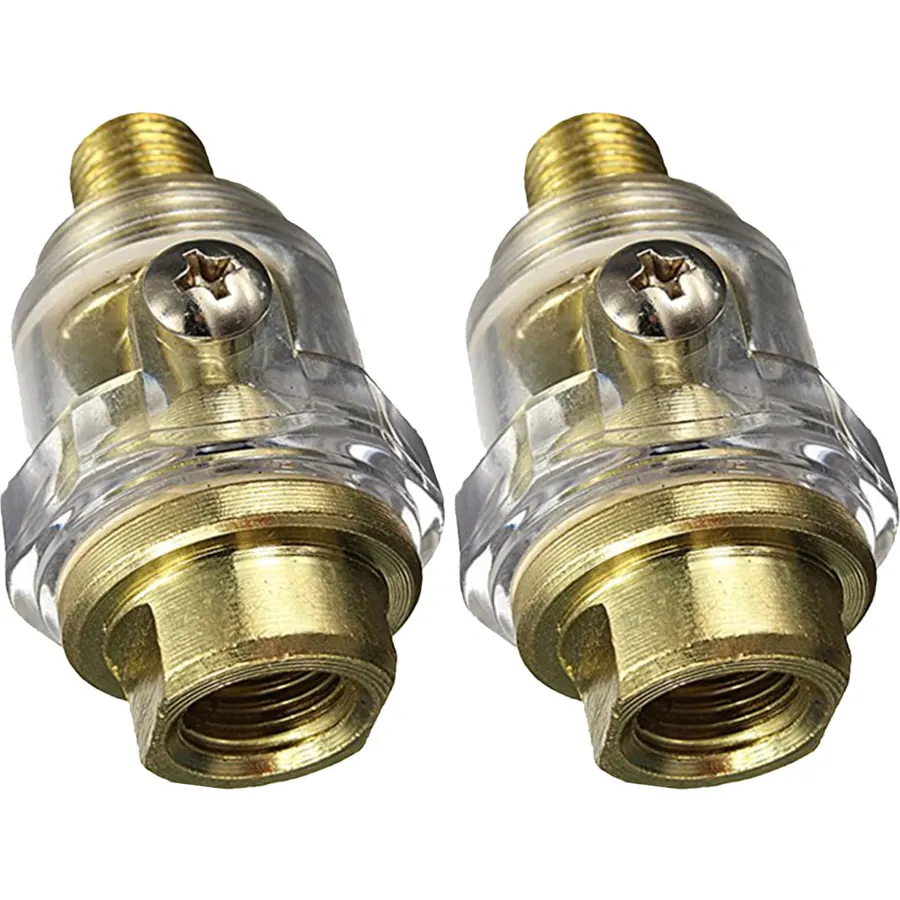 2pcs 1/4 Inch Mini In-line Oiler for Pneumatic Tools Air Inlet