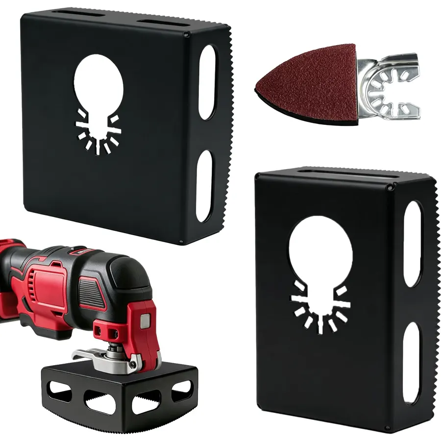 2Pcs Upgrade Black Multi-Purpose Square Slot Cutter Tool with Sanding Head