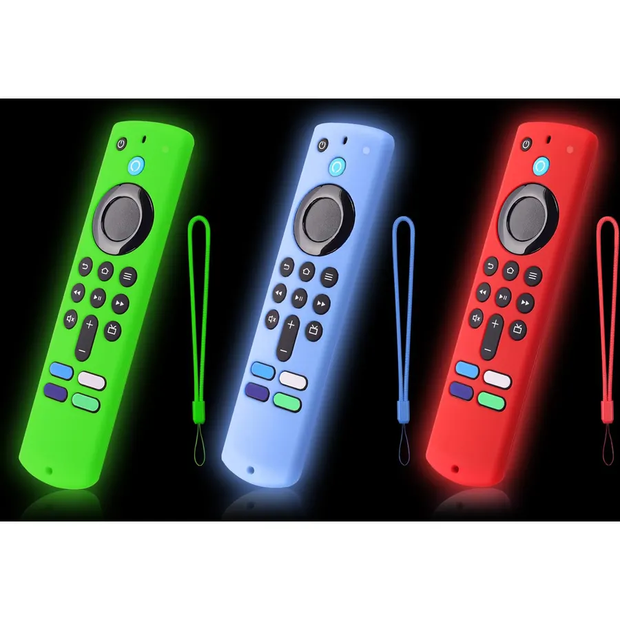 3-Pack Remote Cover for Alexa Fire TV Stick, HD, 3rd Gen Green & Blue & Red