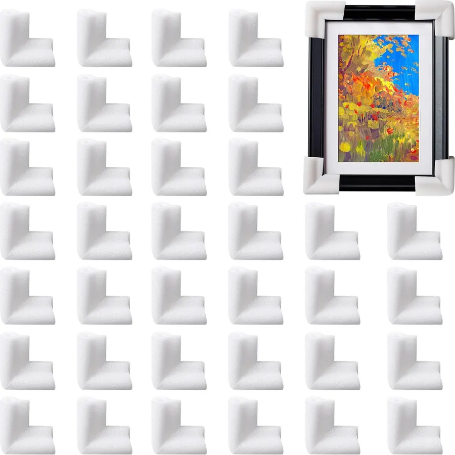36 Pcs Thickened Foam Corner Protectors for TV,Picture,and Mirror Frames,moving supplies and packing materials for picture boxes,shipping supplies for book corner