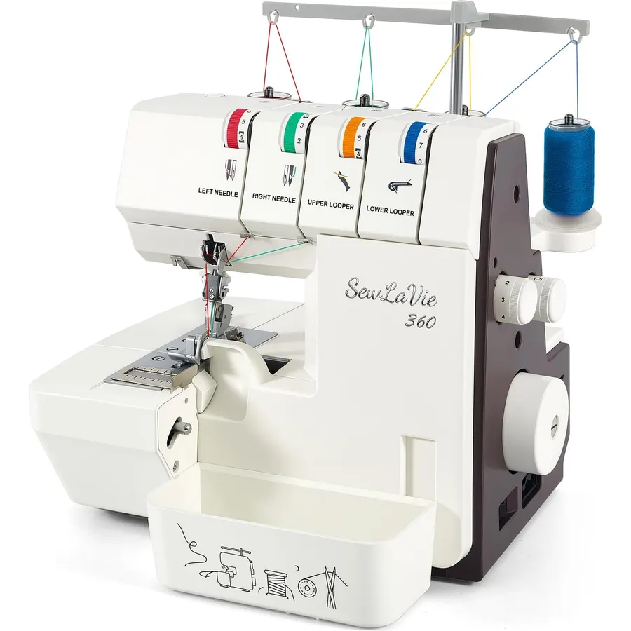 360 Upgraded Serger Overlock Machine with Wide-Open Threading