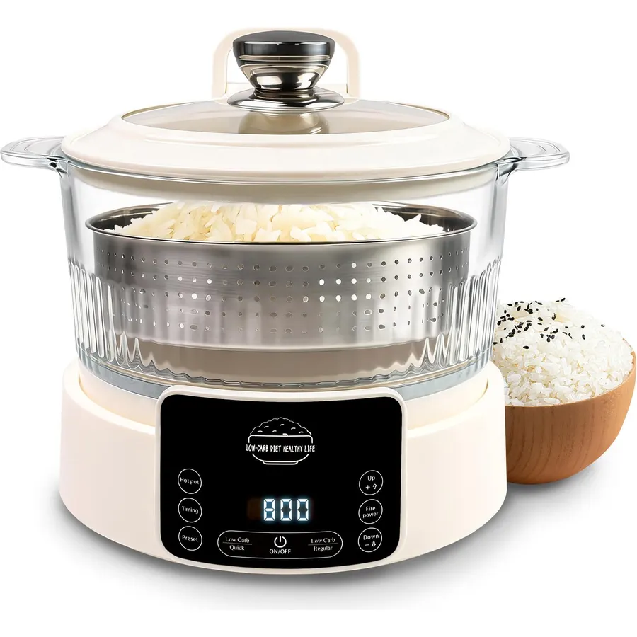 3L Low Carb Rice Cooker, 800W Rice Cooker That Removes Starch