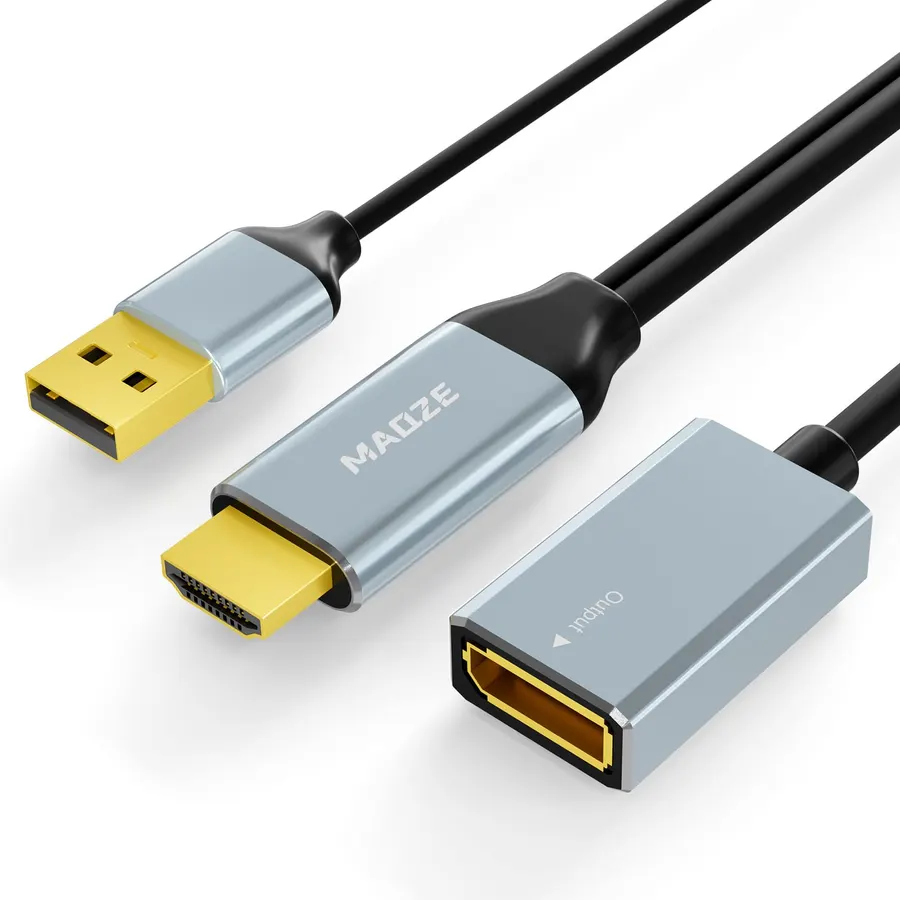 4K@60Hz Active HDMI to DisplayPort Adapter USB Powered 0.5ft for PS5