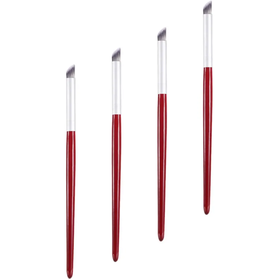 4pcs Red Nail Art Painting Brush Fiber Detail Tool