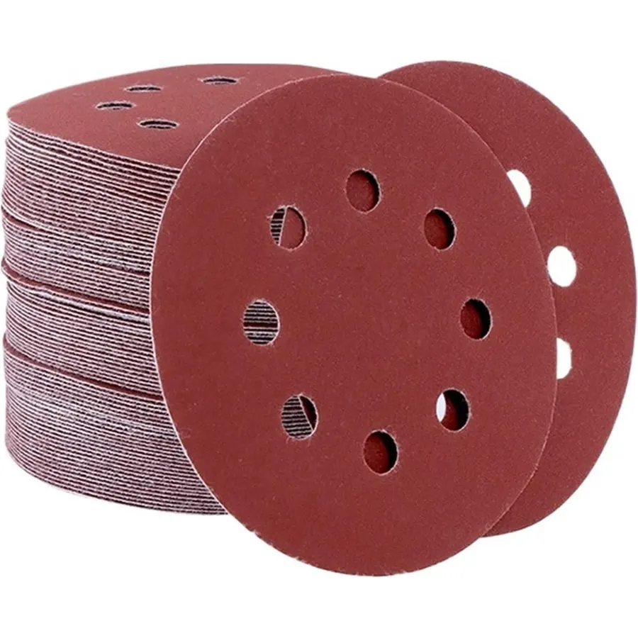 5/10/100pcs 5" 125mm 8 Hole Hook Loop Sanding Discs Sandpaper Pads Set 60Grits ~ 2000Grits Sander Disc Abrasive Polishing Tools(320 Grits,20pcs)