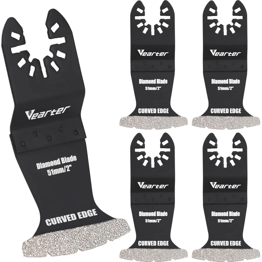 5PCS 2''/51mm Diamond Oscillating Saw Blades for Grit Grout Removal