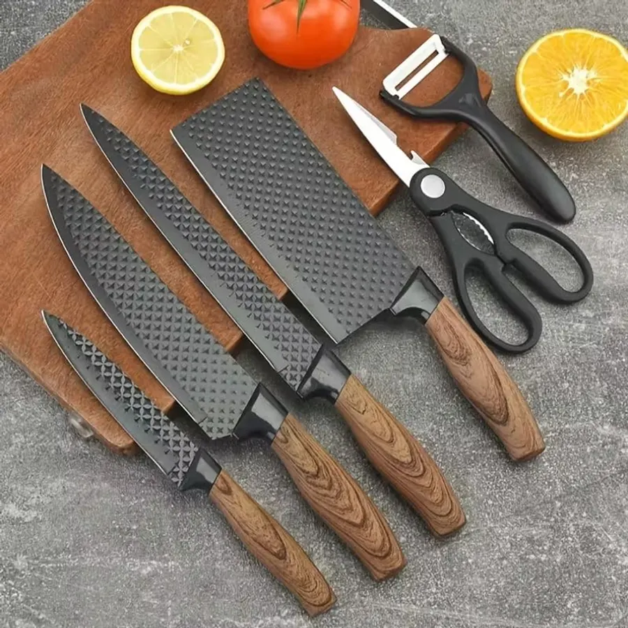 16Pcs 304 Stainless Steel Kitchen Knife Set