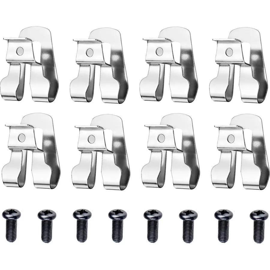 8PCS Belt Clip for Ryobi, Belt Hook with Screw for Ryobi and Ridgid 18 Volt Tools 633586002, 304 Stainless Steel Tool Belt Clip,Replacement Drill Belt Clip Hook for Ryobi Makita Dewalt
