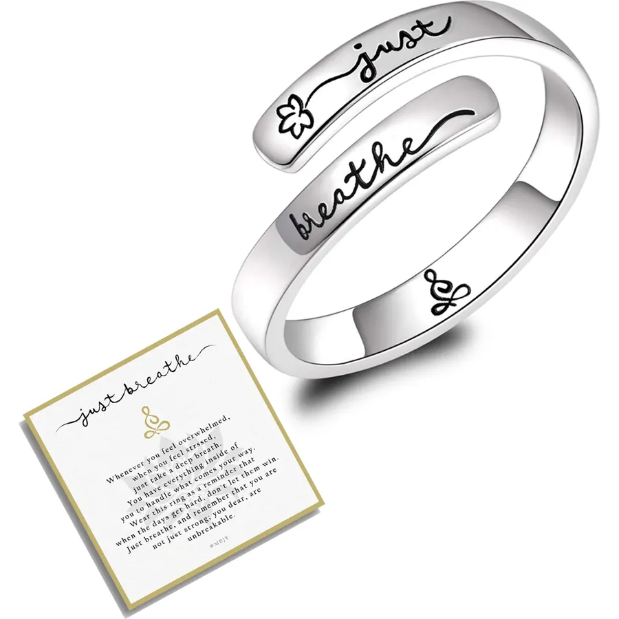 925 Sterling Silver Inspirational Rings for Women Hope Rings Encouragement Jewelry