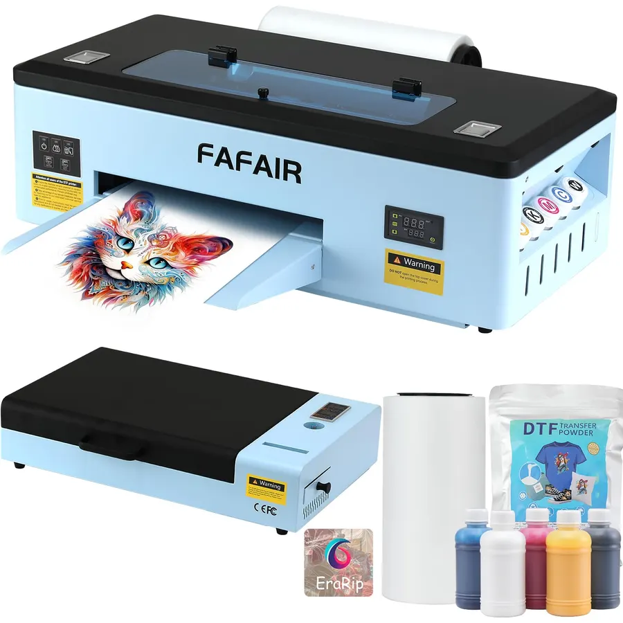 A3 R1390 DTF Printer with White Ink Mixing System, Auto Clean(Printer+Oven)