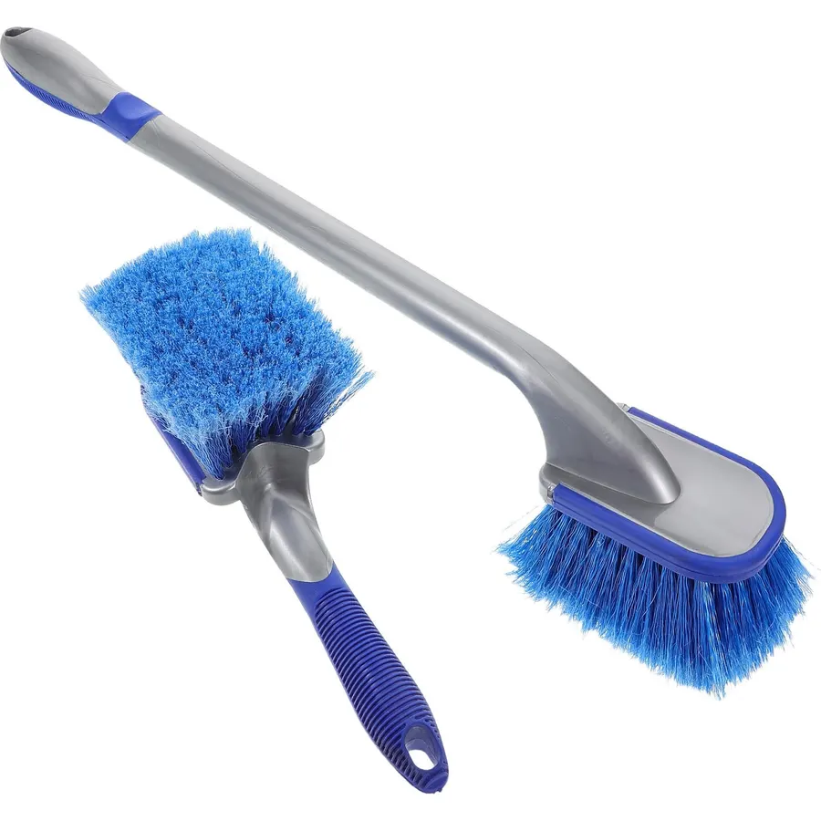 Abaodam 2pcs Long Handle Wheel Cleaner Brush with Soft Bristles