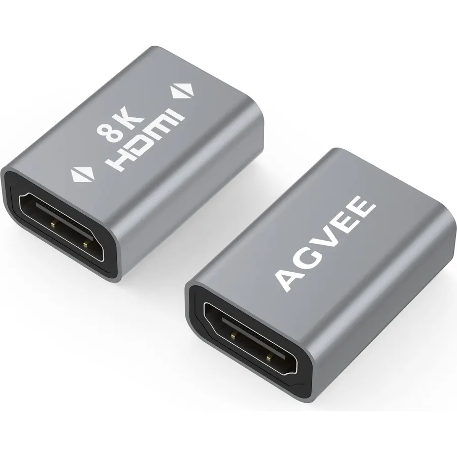 AGVEE 2 Pack HDMI 2.1 Adapter, Female to Female 8K@60HZ HDR Coupler