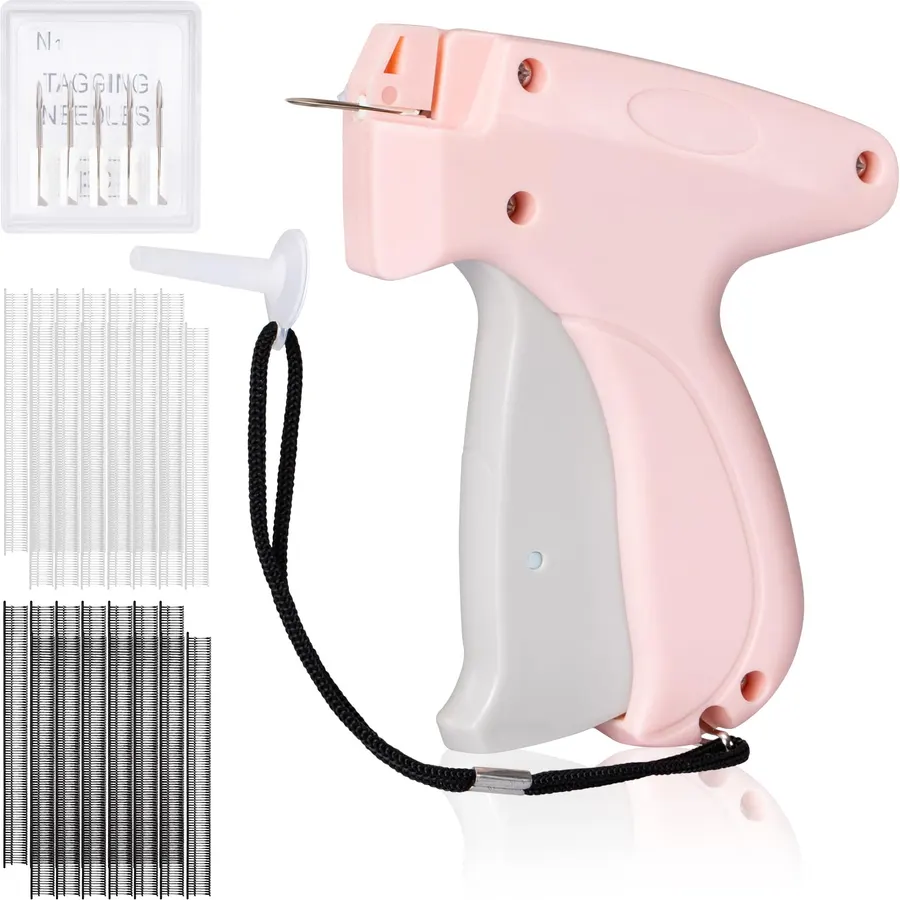 AISOSO Handheld Tagging Gun for Clothes, with 3000 Fasteners, Pink
