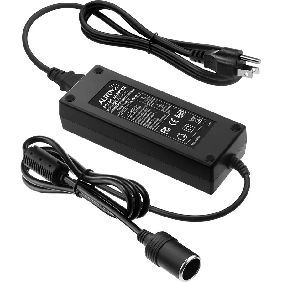 ALITOVE AC to DC Converter 110V to 12V 10A 120W Power Supply Car Cigarette Lighter Adapter to Wall Plug AC to DC Adapter for Car Vacuum Cleaner Inflator Refrigerator Cooler and Other Car Devices