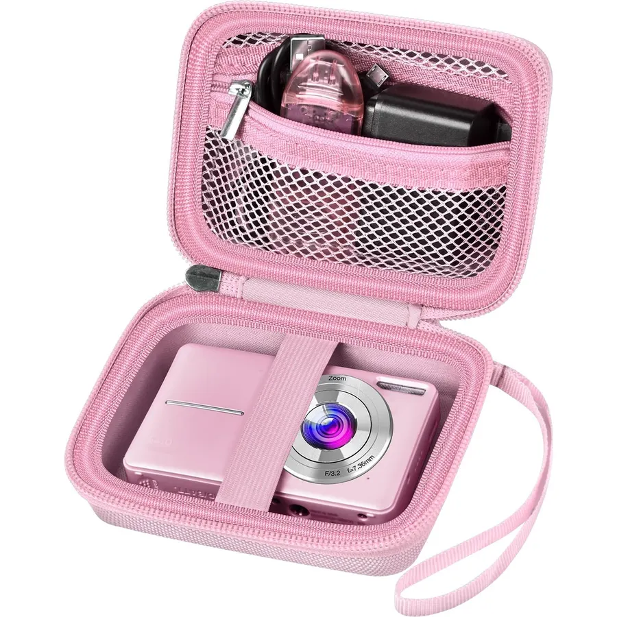 ALKOO Digital Camera Case for CAMKORY, Camera Pouch for KODAK Pixpro -Pink