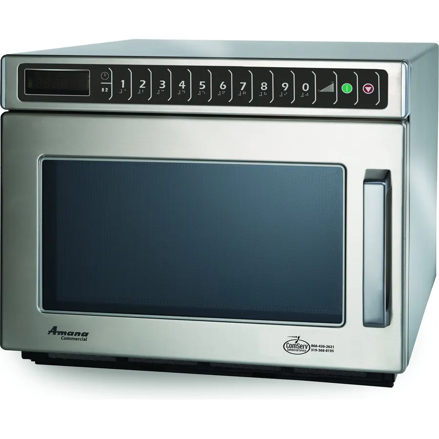 Panasonic PRO1 Commercial Microwave Oven, Heavy Duty, .6 cu ft 1200W, 5-Stage Cooking, LCD Display, Stainless Steel, Programmable, NSF & UL Approved - NE-12521