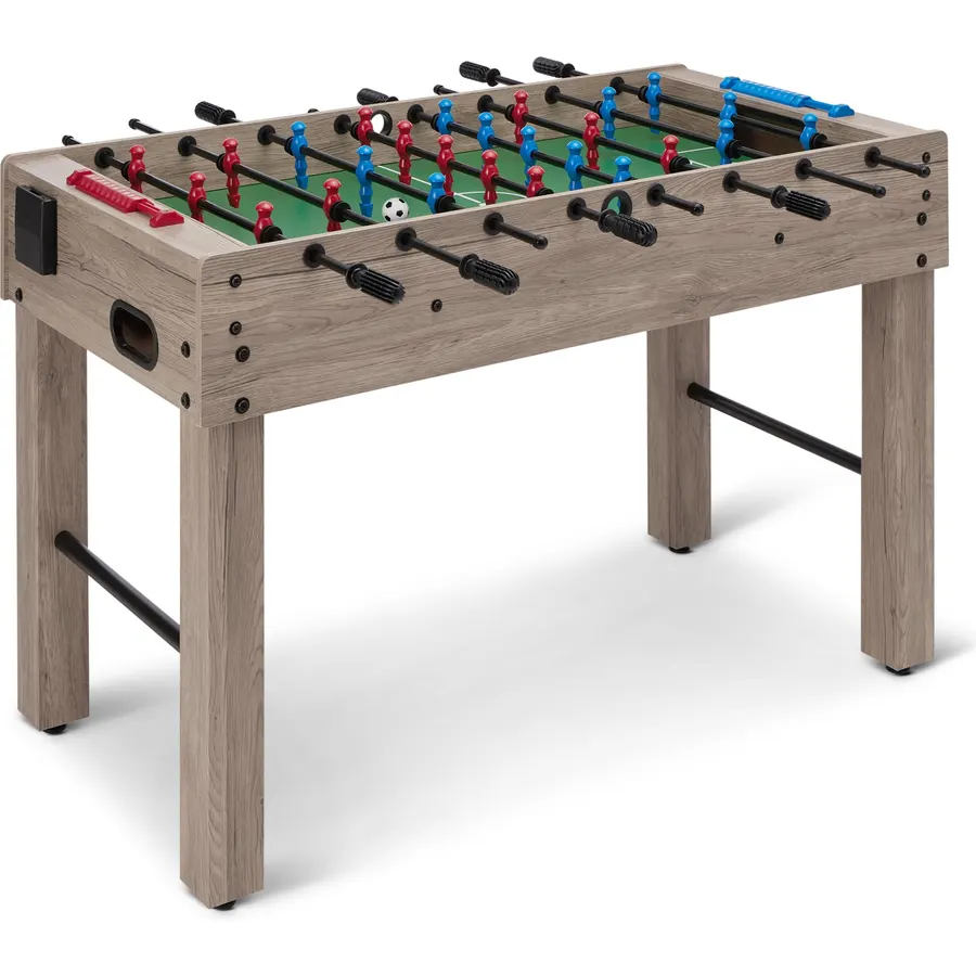 Amazon Basics 48-Inch Foosball Table Soccer Game Room Size with 4 Balls and 2 Cupholders, Oak