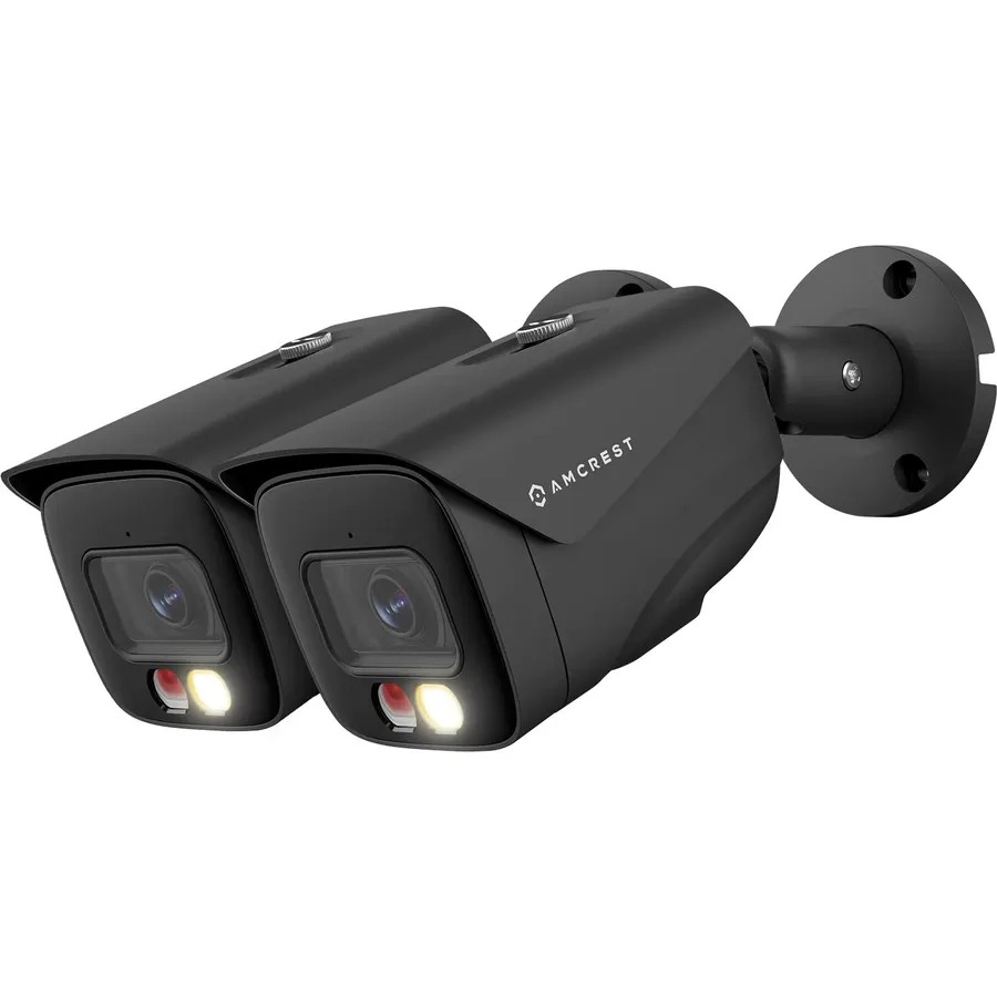 Amcrest UltraHD 4K (8MP) IP PoE AI Camera, FOV 129°, 49ft Color Nightvision, Security Outdoor Bullet Camera, Human & Vehicle Detection, Active Deterrent, 4K @15fps, IP8M-2796EB-AI (Black)