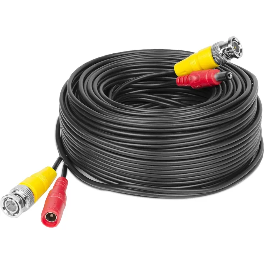 Amcrest 60FT 4K Security Camera Cable, BNC, Coaxial, Pre-Made, Compatible with 4K HDCVI, HDTVI, Analog, DVR