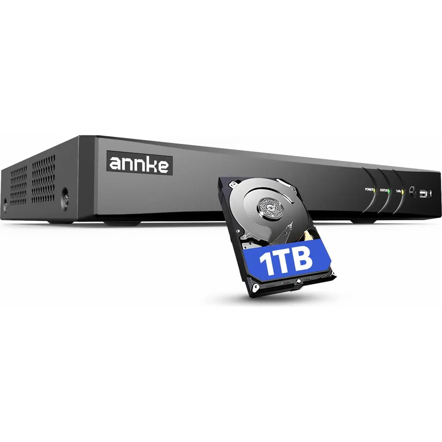 ANNKE 8CH 3K Lite H.265+ Security Digital Video Recorder, 1TB Hard Drive