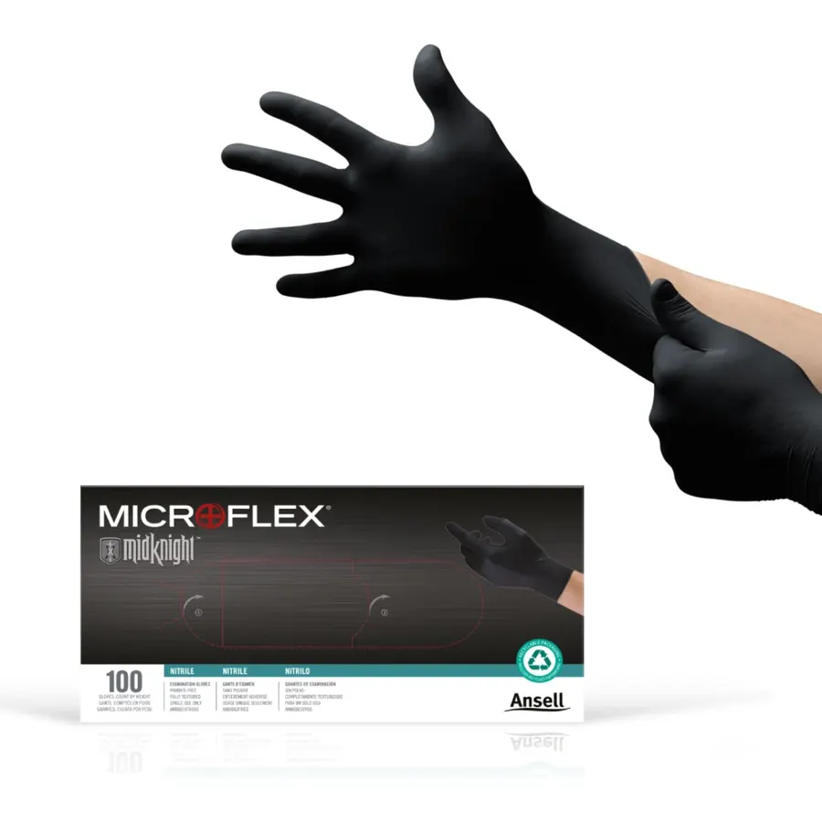 Ansell Microflex MK-296-XL MidKnight Disposable Nitrile Glove