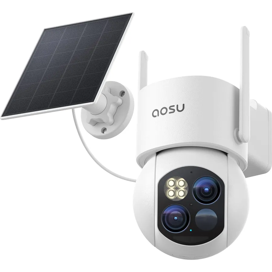 aosu T2 Dual-Lens 3K Telephoto 360° PTZ Wireless Outdoor Security Camera