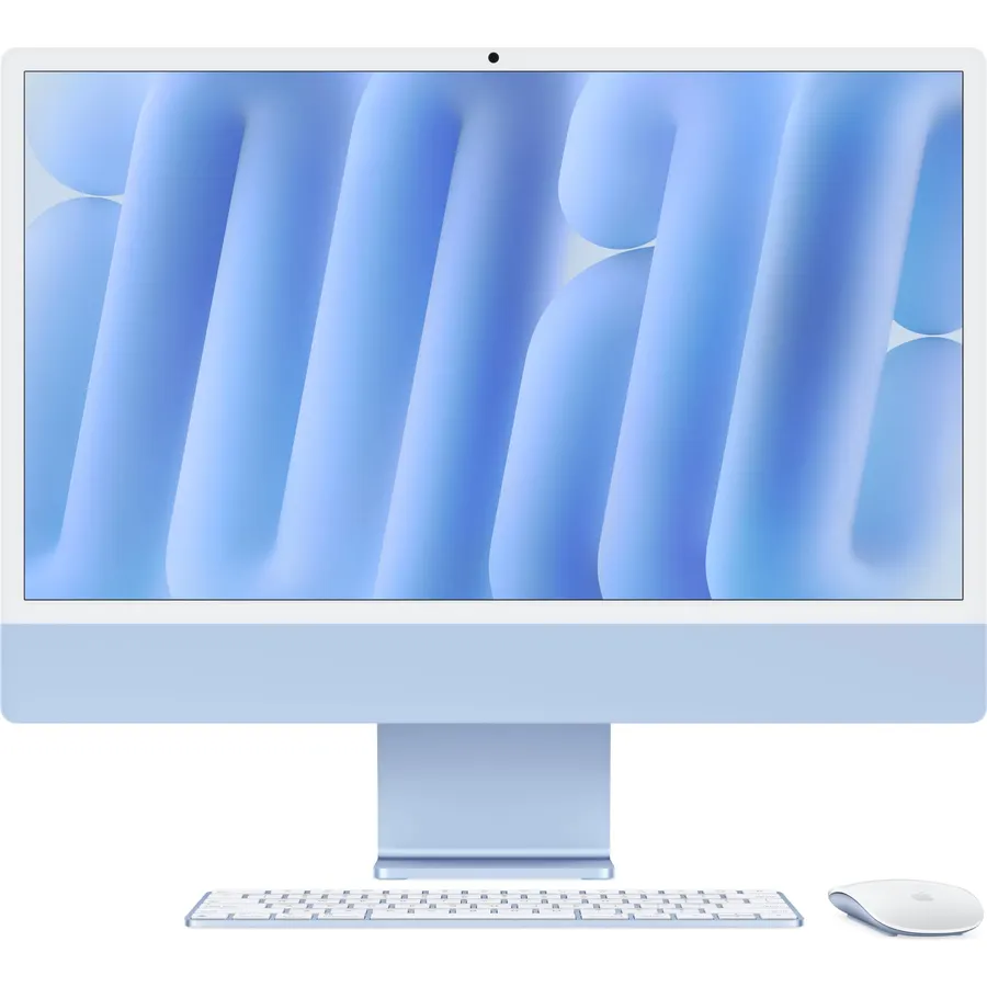 Apple 2024 iMac All-in-One Desktop Computer with M4 chip with 8-core CPU and 8-core GPU: Built for Apple Intelligence, 24-inch Retina Display, 16GB Unified Memory, 256GB SSD Storage; Blue