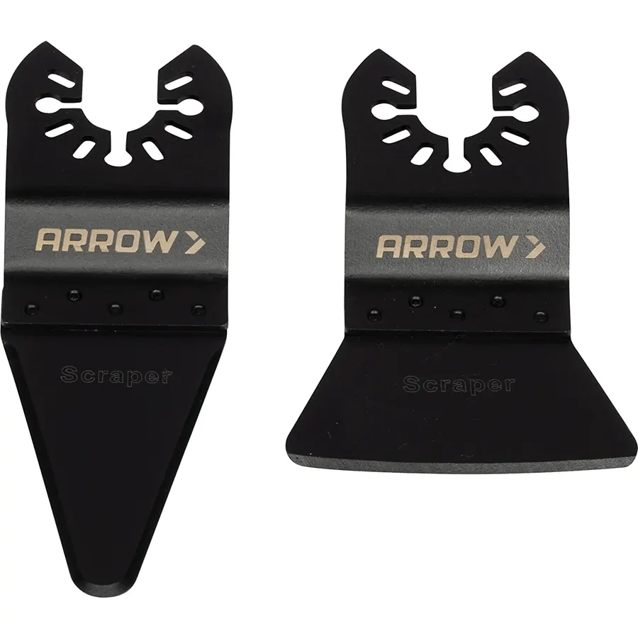 Arrow OSCSCPK-2A General Purpose Scraping Blade Kit for Oscillating Multitools, Includes 2 Scrapers for Removal of Paint, Caulk, Adhesives, and Sealants
