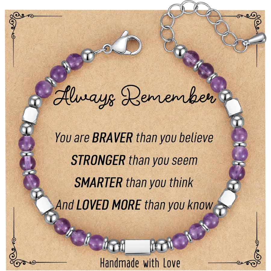 AryaHozel Gifts for Teen Girls/Women, Tiny Gemstone Beaded Bracelets