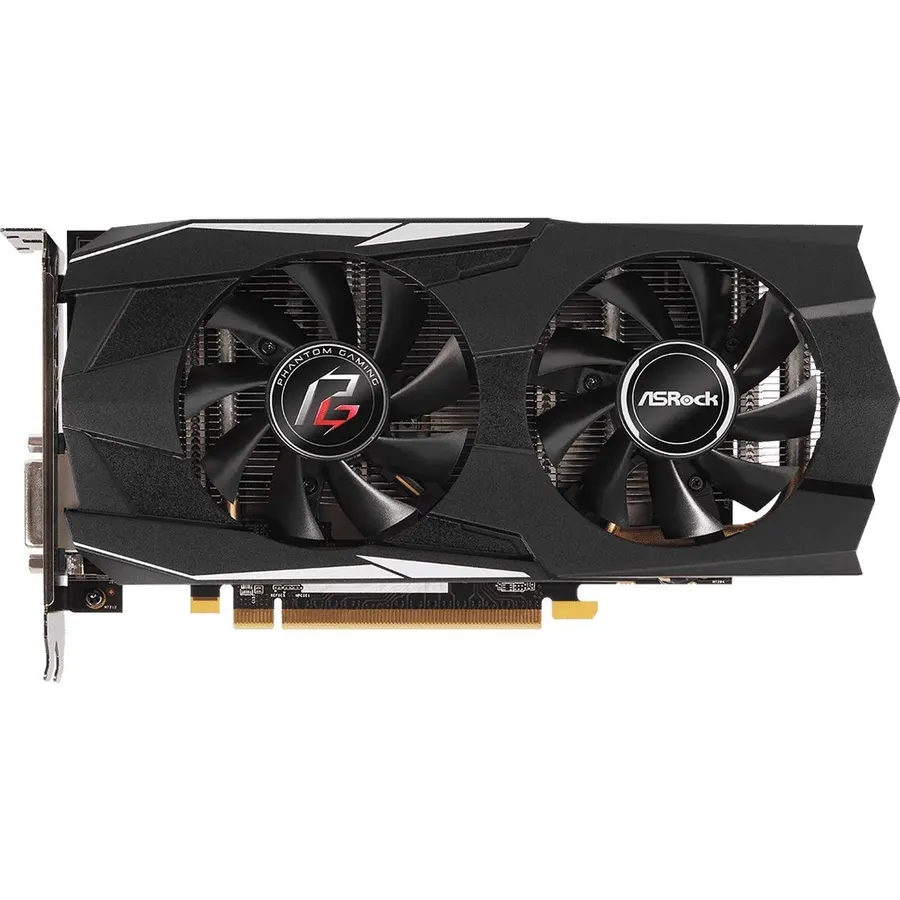 ASRock Phantom Gaming D RX580 4G OC, 1424MHz Boost, 4GB GDDR5 256-bit, PCIe 3.0, Dual Fan, 8K Support Graphics Card