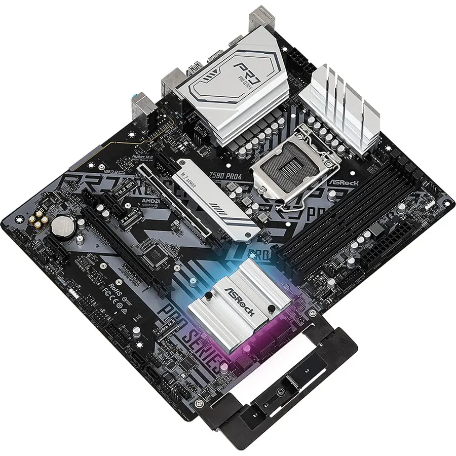 ASROCK Z590 PRO4 Socket LGA1200/ Intel Z590/ DDR4/ Quad CrossFireX/ SATA3&USB3.2/ M.2/ ATX Motherboard