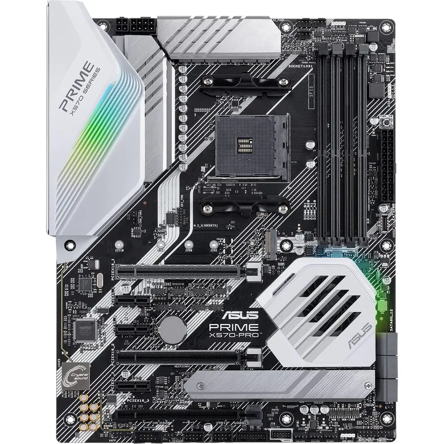 Asus Prime X570-Pro AM4 Zen 3 Ryzen 5000 & 3rd Gen Ryzen ATX Motherboard with PCIe Gen4, Dual M.2 HDMI, SATA 6GB/s USB 3.2 Gen 2 ATX Motherboard