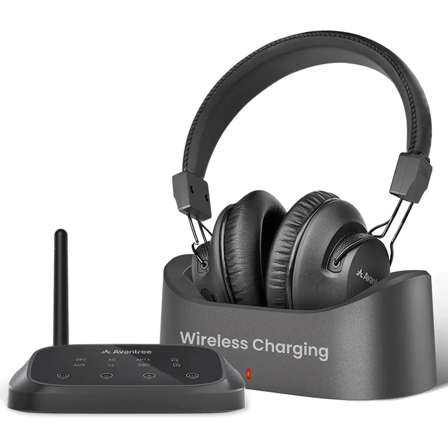 Avantree HT5009 Plus -Wireless TV Headphones with aptX-Adaptive Transmitter