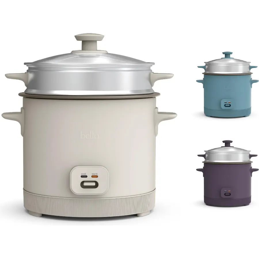 bella 16-Cup Rice Cooker and Steamer, Oatmilk