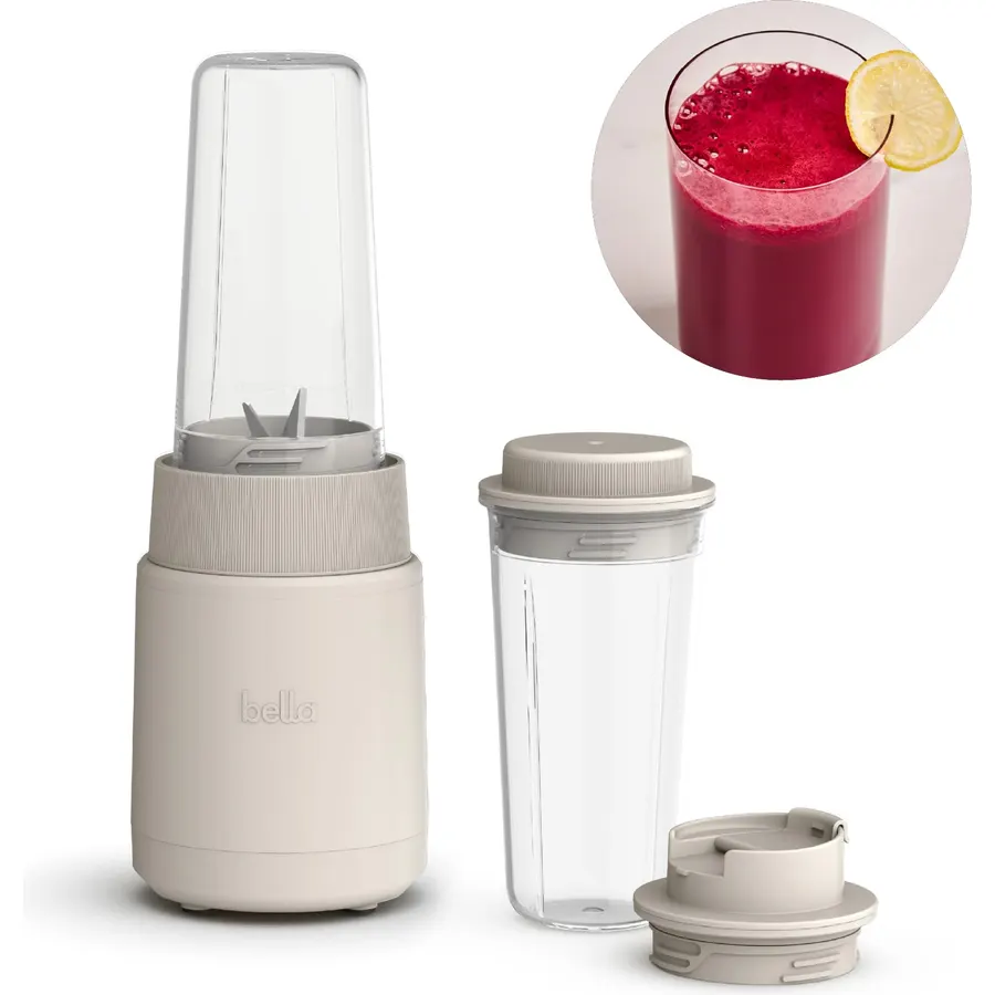 bella Rocket Blender 6-Piece Set with Stacking Cups, Oatmilk