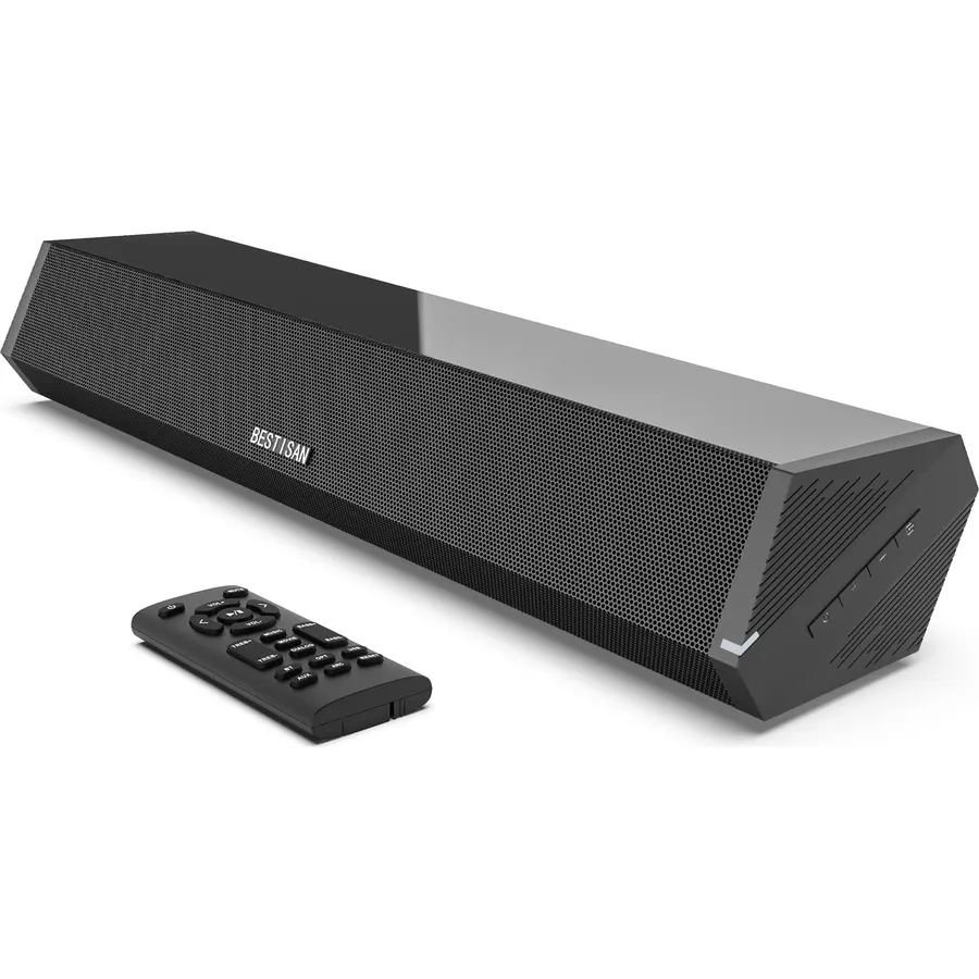 Bestisan Sound Bars for TV, 16'/50W Small Soundbar for TV, Sound Bar with Depths Sound Enhanced/DSP/Bass+/3EQ, Surround Sound Speakers for TV Works with HDMI ARC/CEC,Optical/BT/PC …