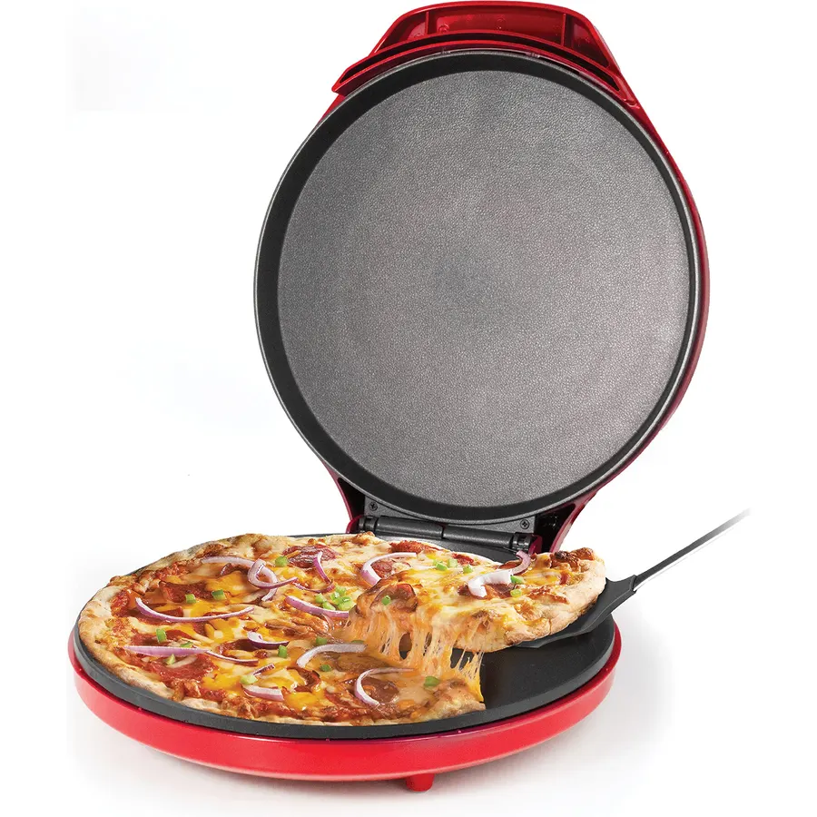 Betty Crocker Pizza Maker Plus, 12" Indoor Grill, 1440W, BC-2958CR, Red