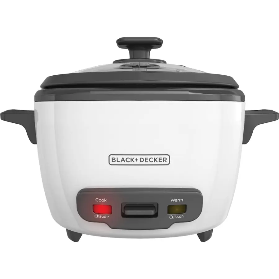 BLACK+DECKER 16-Cup Rice Cooker, RC516, 8-Cup Uncooked Rice, Steaming Basket, Removable Non-Stick Bowl, One Touch