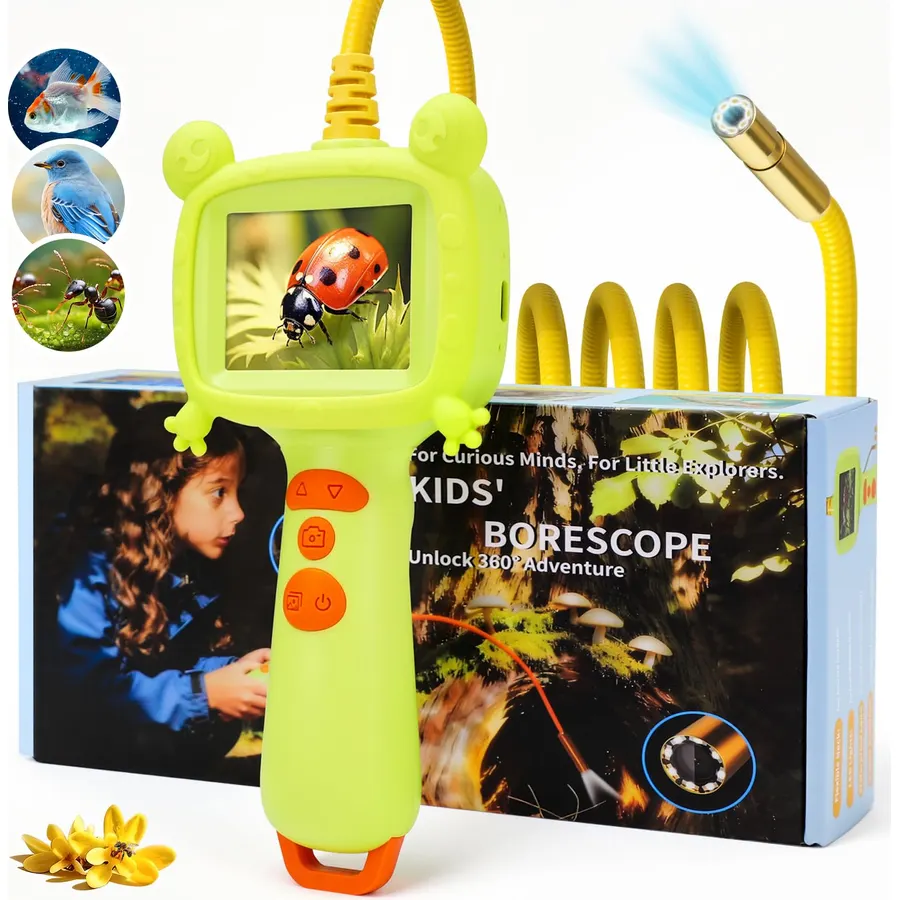 Borescope Camera with Light for Kids Outdoor/Indoor Nature Exploration