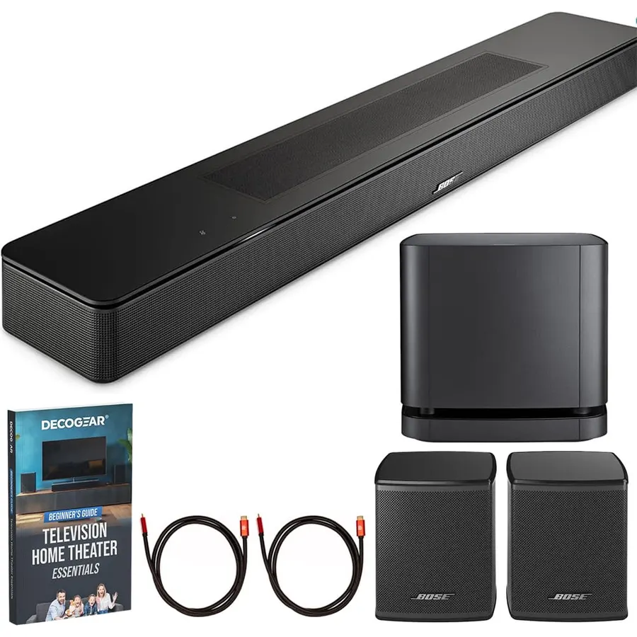 Bose Smart Dolby Atmos Soundbar 600 with Surround System Bundle