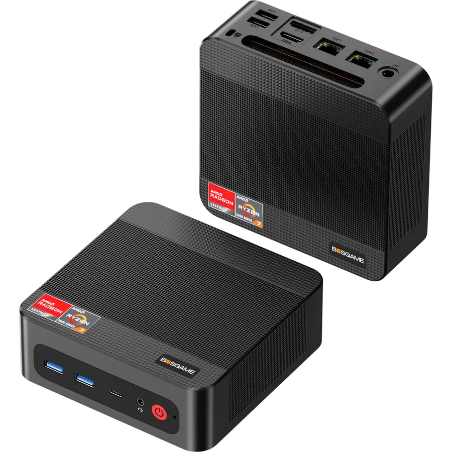 BOSGAME P3 Plus Mini PC, AMD Ryzen 7 7840HS 16GB DDR5 RAM 1TB NVMe SSD